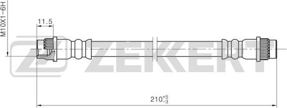 Zekkert BS-9456 - Тормозной шланг autodif.ru