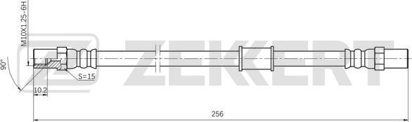 Zekkert BS-9503 - Шланг тормозной задний Chevrolet Niva (2123) 02- Lada 110 (2110) 96- 111 (2111) 97- 112 (2112) 95 autodif.ru