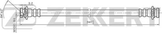 Zekkert BS-9019 - Шланг тормозной задний Chevrolet Spark (M200) 05- Daewoo Matiz (M100 KLA4) 98- autodif.ru