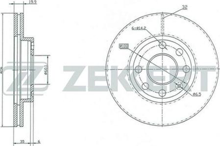 Zekkert BS-5034 - Тормозной диск autodif.ru
