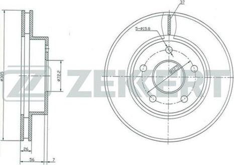 Zekkert BS-5192 - Тормозной диск autodif.ru