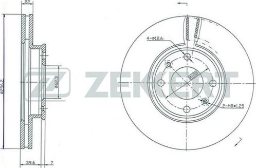Zekkert BS-5261 - Тормозной диск autodif.ru