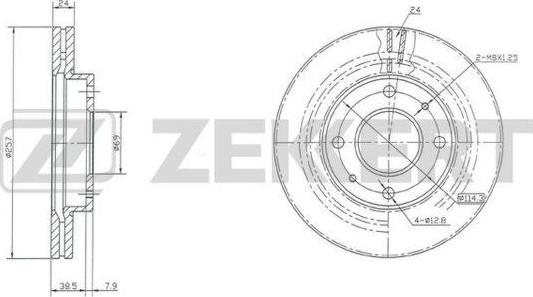 Zekkert BS-5223 - Тормозной диск autodif.ru