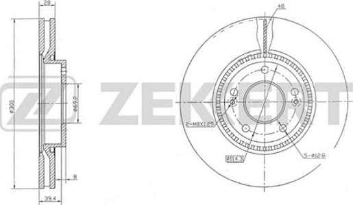 Zekkert BS-5274 - Тормозной диск autodif.ru