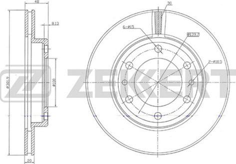 Zekkert BS-5719 - Тормозной диск autodif.ru