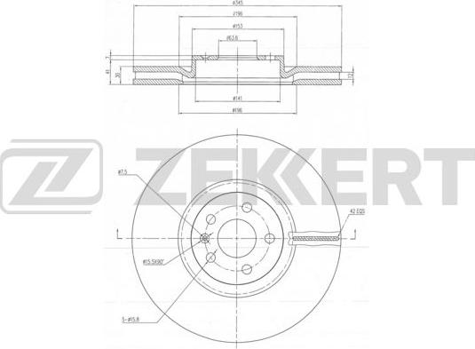 Zekkert BS-6358 - Тормозной диск autodif.ru