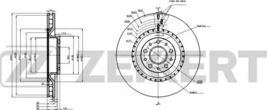 Zekkert BS-6233 - Тормозной диск autodif.ru