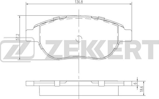 Zekkert BS-1447 - Тормозные колодки, дисковые, комплект autodif.ru