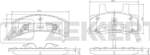 Zekkert BS-1073 - Колодки торм. диск. передн. Chevrolet Suburban (GMT400) 91- Cadillac Escalade (GMT400) 98- autodif.ru