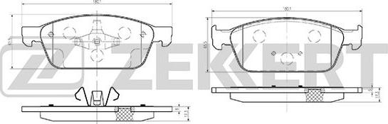 Zekkert BS-1249 - Тормозные колодки, дисковые, комплект autodif.ru