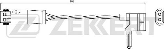 Zekkert BS-8043 - Сигнализатор, износ тормозных колодок autodif.ru