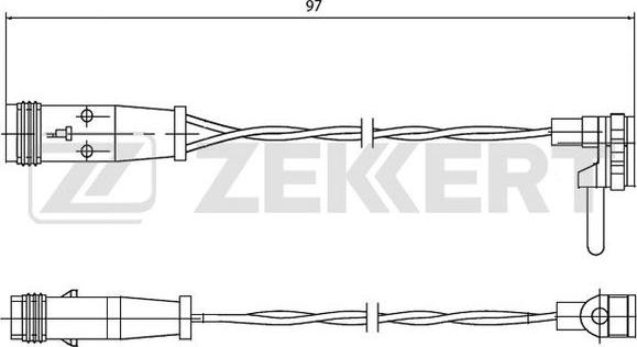 Zekkert BS-8009 - Сигнализатор, износ тормозных колодок autodif.ru