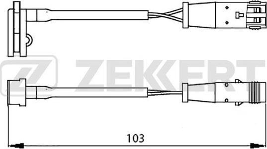 Zekkert BS-8019 - Датчик износа тормозных колодок MB Sprinter 3-t (906) 06- Sprinter 3 5-t (906) 06- VW Crafter 30-3 autodif.ru