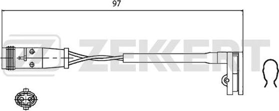 Zekkert BS-8018 - Датчик износа тормозных колодок MB Viano (W639) 03- Vito/Mixto (W639) 03- VW Crafter 30-35 06- autodif.ru