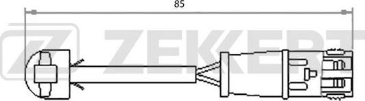 Zekkert BS-8031 - Сигнализатор, износ тормозных колодок autodif.ru