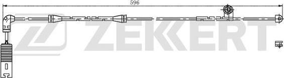 Zekkert BS-8025 - Сигнализатор, износ тормозных колодок autodif.ru
