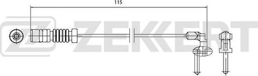Zekkert BS-8027 - Сигнализатор, износ тормозных колодок autodif.ru