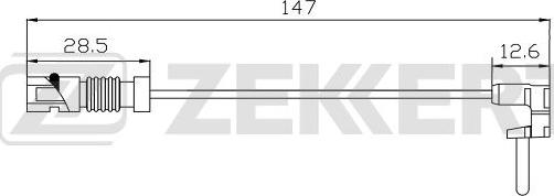 Zekkert BS-8113 - Сигнализатор, износ тормозных колодок autodif.ru
