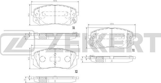Zekkert BS-3021 - Колодки тормозные Hyundai i40 15- дисковые передние (GDB3640) Zekkert autodif.ru