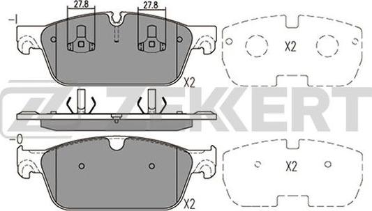 Zekkert BS-2467 - Тормозные колодки, дисковые, комплект autodif.ru