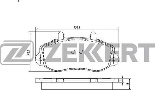 Zekkert BS-2420 - Тормозные колодки, дисковые, комплект autodif.ru