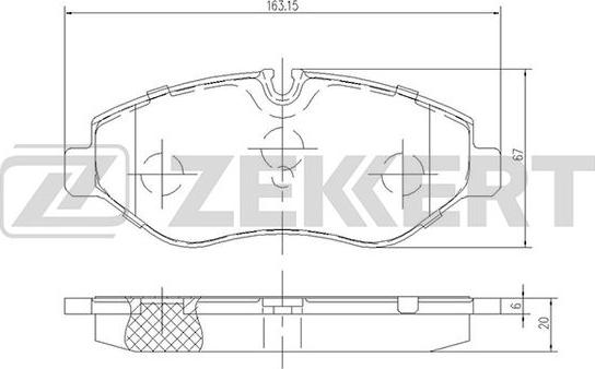 Zekkert BS-2844 - Тормозные колодки, дисковые, комплект autodif.ru