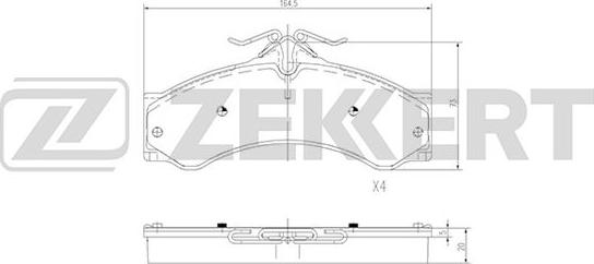 Zekkert BS-2851 - Тормозные колодки, дисковые, комплект autodif.ru
