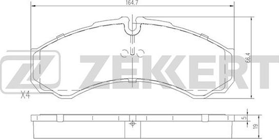 Zekkert BS-2801 - Тормозные колодки, дисковые, комплект autodif.ru