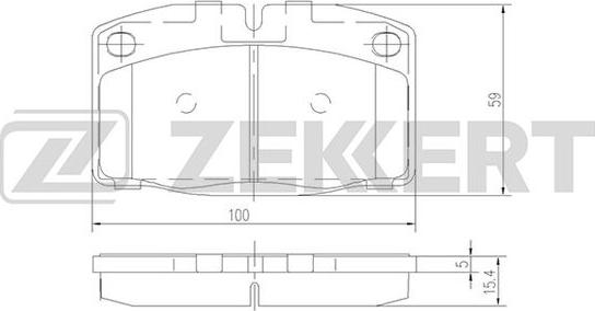 Zekkert BS-2345 - Тормозные колодки, дисковые, комплект autodif.ru