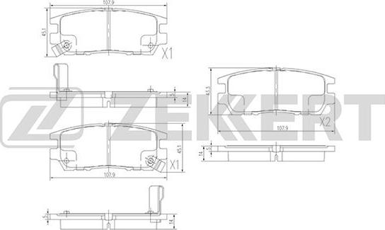 Zekkert BS-2219 - Тормозные колодки, дисковые, комплект autodif.ru