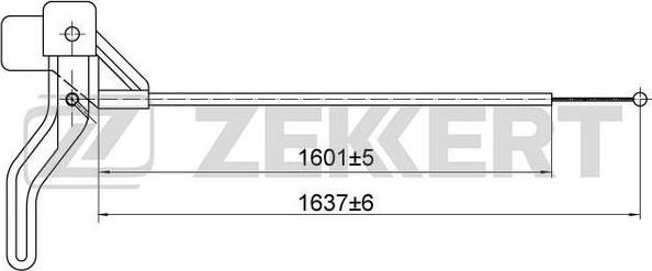 Zekkert BZ-1081 - Тросик замка капота autodif.ru