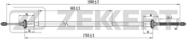Zekkert BZ-1212 - Тросик, cтояночный тормоз autodif.ru