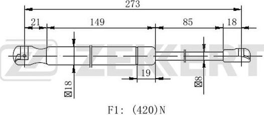 Zekkert GF-2270 - Автозапчасть/Амортизатор багажника Mazda 6 II 07- autodif.ru