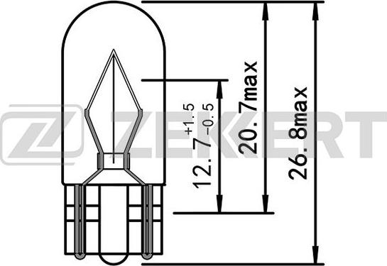 Zekkert LP-1143 - Лампа накаливания, фонарь указателя поворота autodif.ru