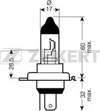 Zekkert LP-1142 - Лампа накаливания, основная фара autodif.ru