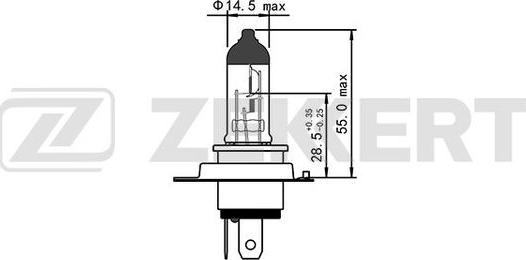 Zekkert LP-1103 - Лампа накаливания, основная фара autodif.ru