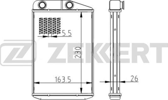 Zekkert MK-5049 - Теплообменник, отопление салона autodif.ru