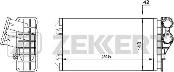 Zekkert MK-5044 - Радиатор отопителя Citroen C4 04- Peugeot 307 05 autodif.ru