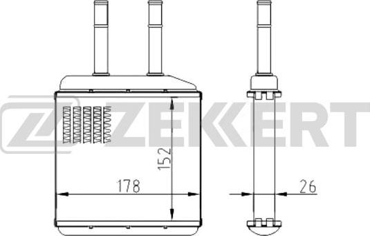 Zekkert MK-5041 - Теплообменник, отопление салона autodif.ru
