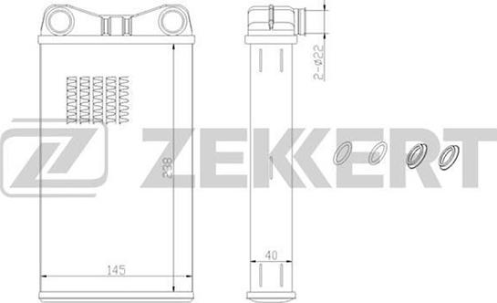 Zekkert MK-5043 - Теплообменник, отопление салона autodif.ru