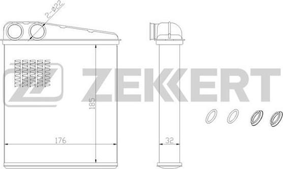 Zekkert MK-5054 - Теплообменник, отопление салона autodif.ru