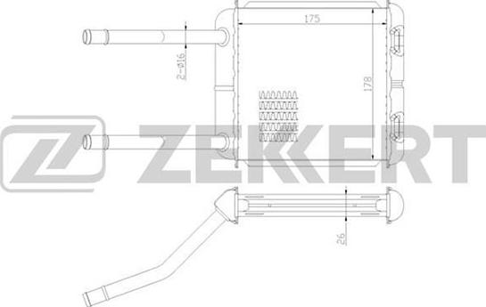 Zekkert MK-5003 - Теплообменник, отопление салона autodif.ru
