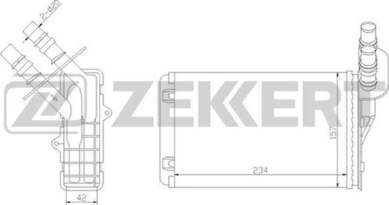 Zekkert MK-5019 - Теплообменник, отопление салона autodif.ru