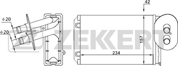 Zekkert MK-5016 - Теплообменник, отопление салона autodif.ru
