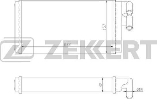 Zekkert MK-5010 - Радиатор печки ZEKKERT MK5010 Audi 100 II, IV 77-, 200 I, II 79-, A6 94- autodif.ru