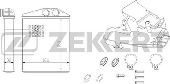 Zekkert MK-5084 - Теплообменник, отопление салона autodif.ru