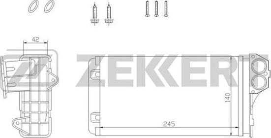 Zekkert MK-5088 - Теплообменник, отопление салона autodif.ru
