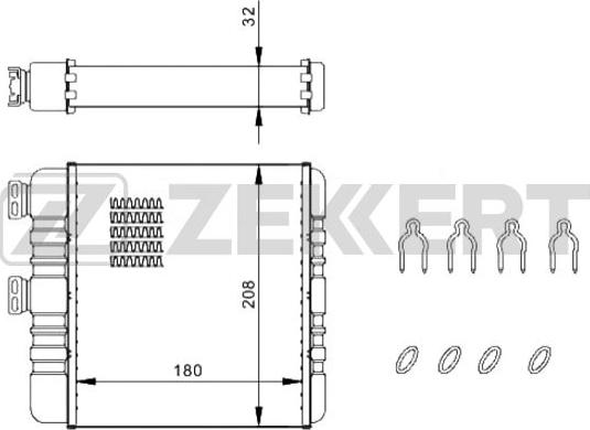 Zekkert MK-5087 - Теплообменник, отопление салона autodif.ru