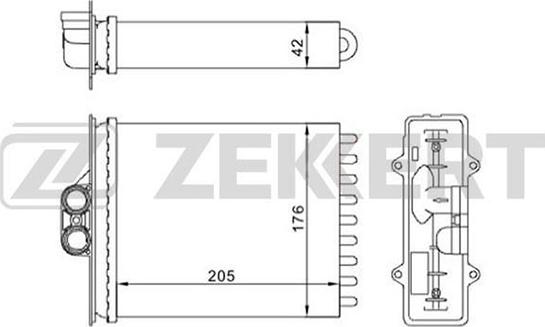 Zekkert MK-5034 - Теплообменник, отопление салона autodif.ru