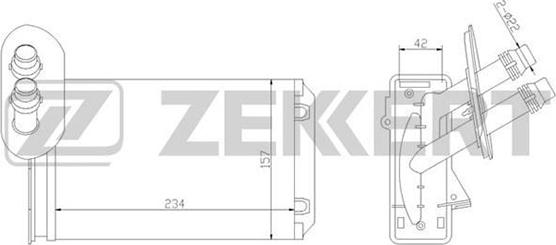 Zekkert MK-5035 - Теплообменник, отопление салона autodif.ru